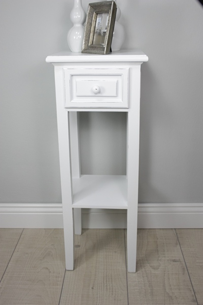 Telefontisch Konsole Tisch weiß antik Landhaus Beistelltisch Holz