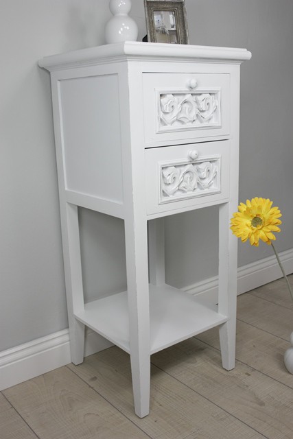 Telefontisch weiß Landhaus Holz | elbmöbel online shop