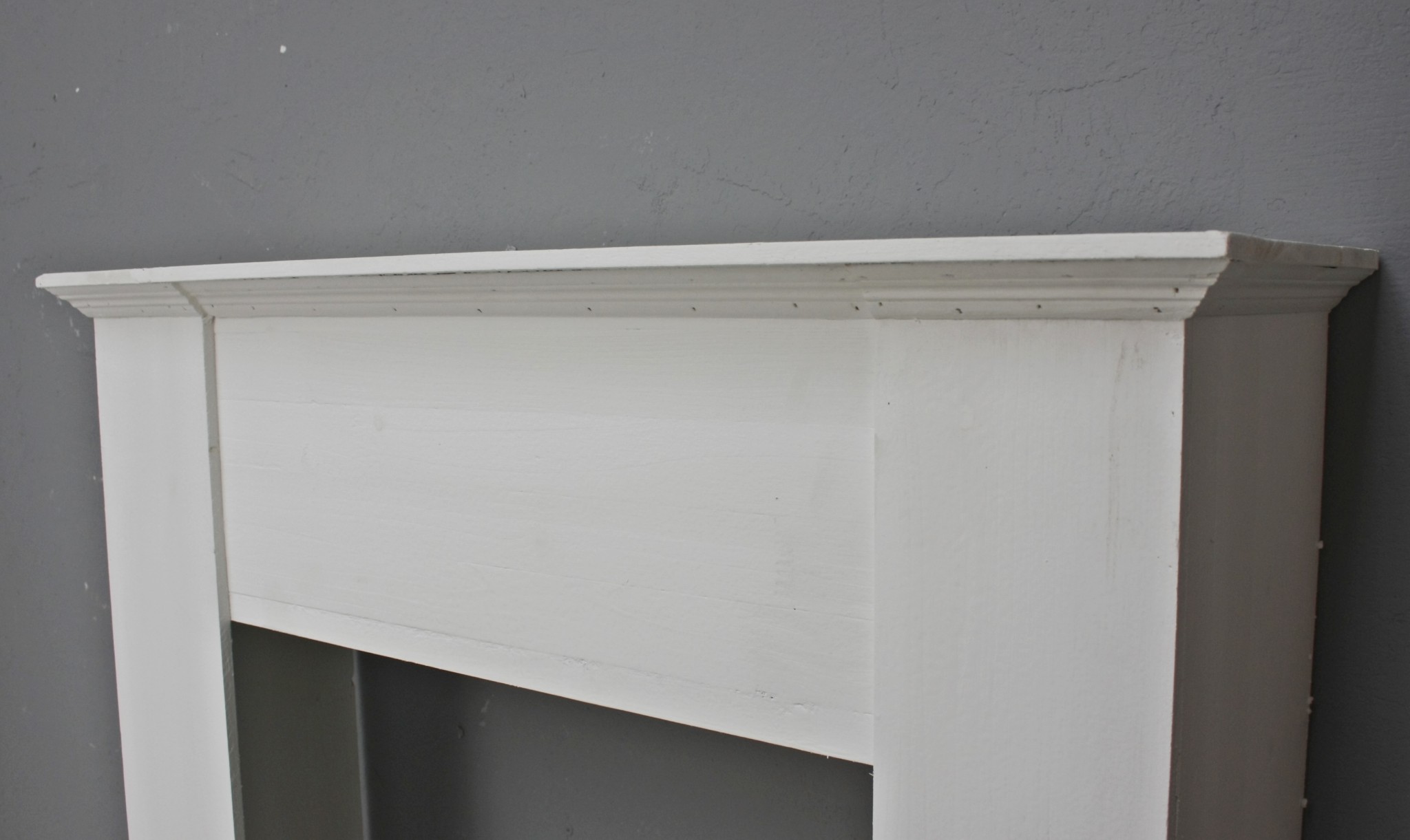Kaminumrandung Kaminumbau Kaminkonsole MDF weiß für Elektrokamin und